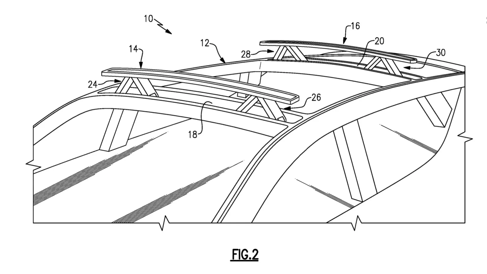 Ford tackling aero efficiency with deployable roof rack rails