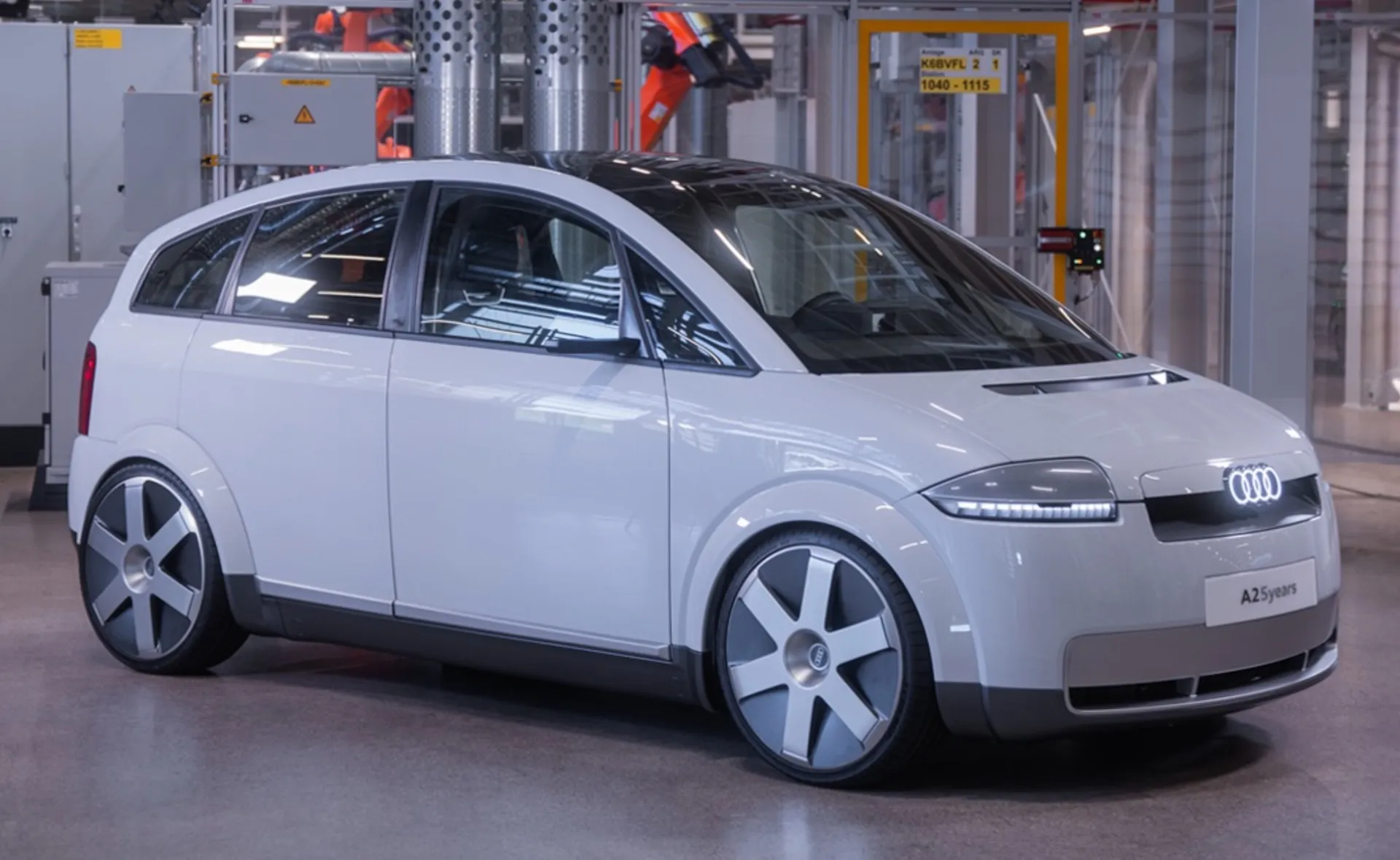 Audi A2 E-Tron restomod EV remixes forward-thinking city car